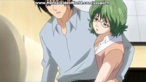 Tit Job From Green-haired Hentai Beauty
